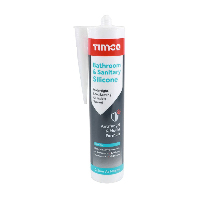 TIMCO Adhesives & Building Chemicals TIMCO Bathroom & Sanitary Silicone Sealant Clear - 300ml