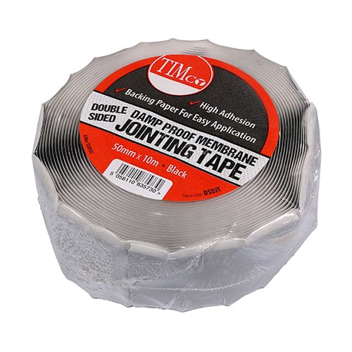 Timco Double Sided Damp Proof Membrane Jointing Tape - 10M X 50Mm - Pack Qty - 1 Ea