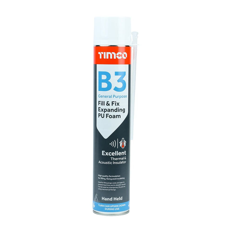 TIMCO Adhesives & Building Chemicals TIMCO Fill & Fix Expanding PU Foam B3 Hand Held - 750ml