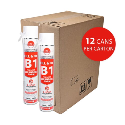 TIMCO Adhesives & Building Chemicals TIMCO Fill & Fix Fire Rated Expanding PU Foam B1 Hand Held - 750ml