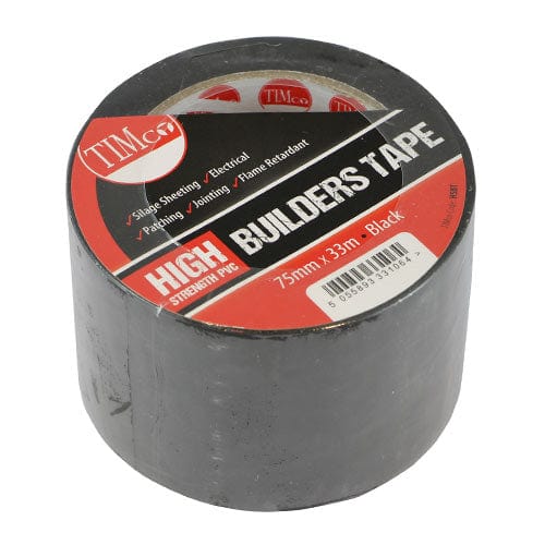 TIMCO Adhesives & Building Chemicals TIMCO High Strength PVC Builder's Tape - 33m x 75mm