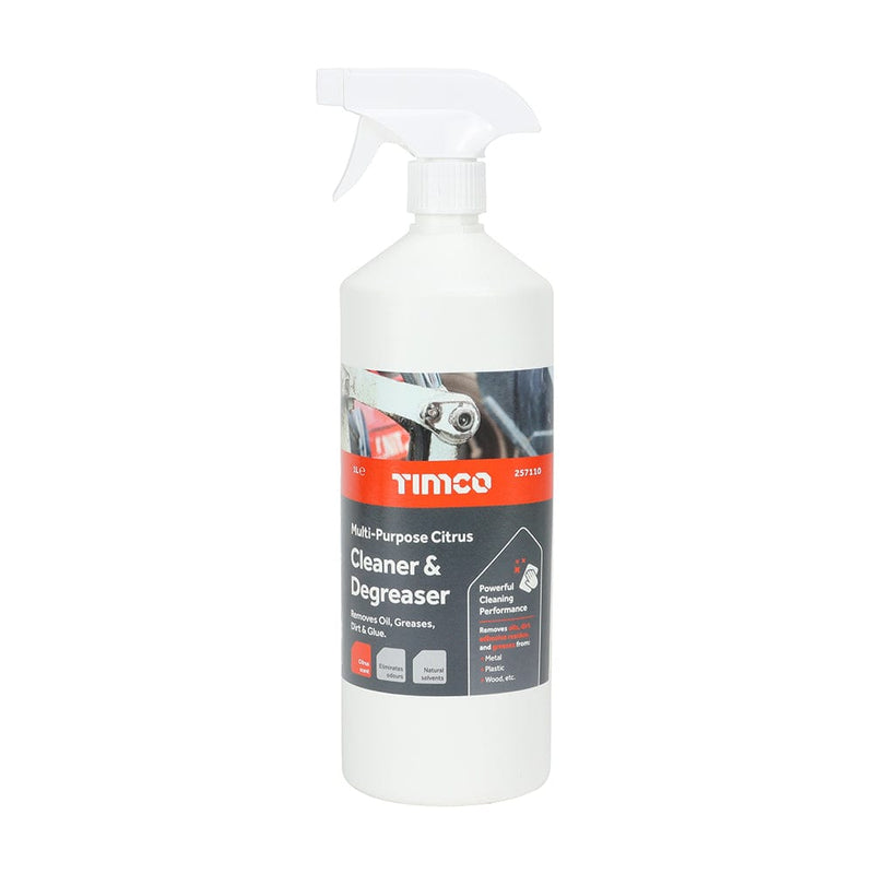 TIMCO Adhesives & Building Chemicals TIMCO Multi-Purpose Citrus Cleaner & Degreaser, Commercial Spray Degreaser with Citrus Scent - 1L