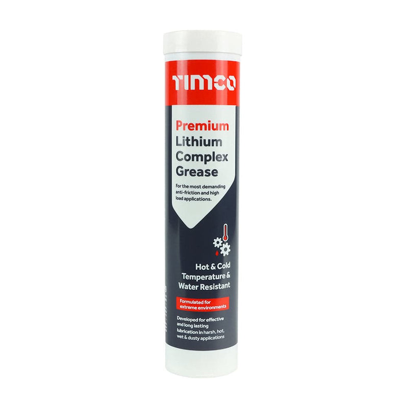 TIMCO Adhesives & Building Chemicals TIMCO Premium Lithium Complex Grease, High Pressure, Very High Temperature Red Grease Cartridge - 400g