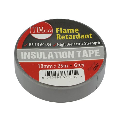 TIMCO Adhesives & Building Chemicals TIMCO PVC Insulation Tape Grey - 25m x 18mm