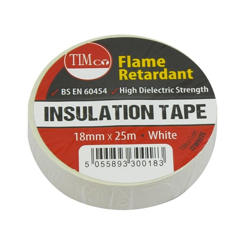 TIMCO Adhesives & Building Chemicals TIMCO PVC Insulation Tape White - 25m x 18mm