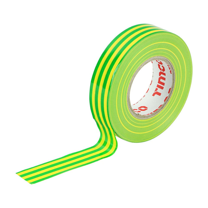 TIMCO Adhesives & Building Chemicals TIMCO PVC Insulation Tape Yellow & Green Stripe - 25m x 18mm