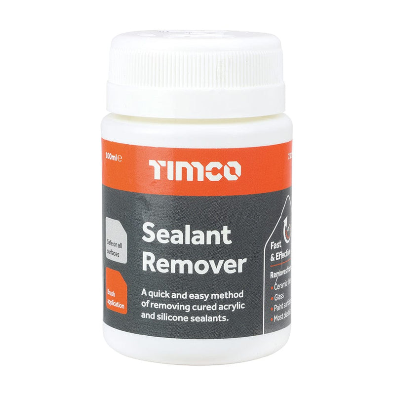 TIMCO Adhesives & Building Chemicals TIMCO Sealant Remover, Dissolves Silicone Sealant, Easy to use Brush Bottle - 100ml