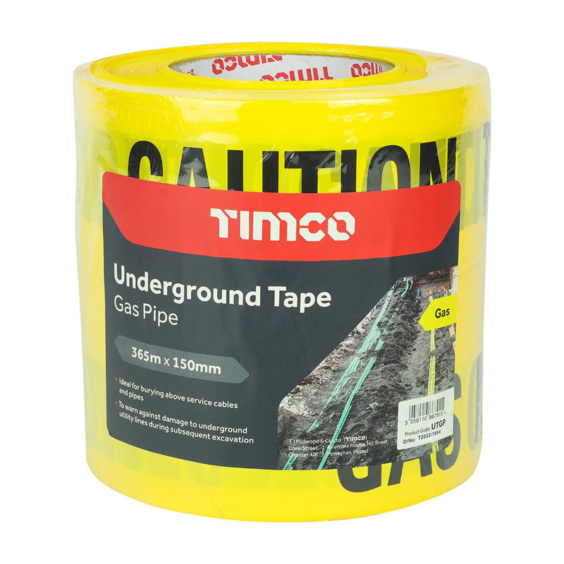 TIMCO Adhesives & Building Chemicals TIMCO Underground Tape Gas Pipe - 365m x 150mm