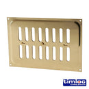 TIMCO Building Hardware & Site Protection 242 x 165 Timloc Hit and Miss Louvre Vent Polished Brass