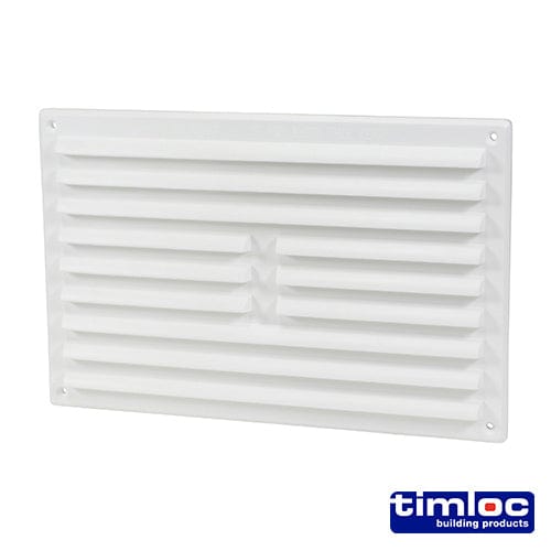 TIMCO Building Hardware & Site Protection 242 x 165 Timloc Louvre Grille Vent White