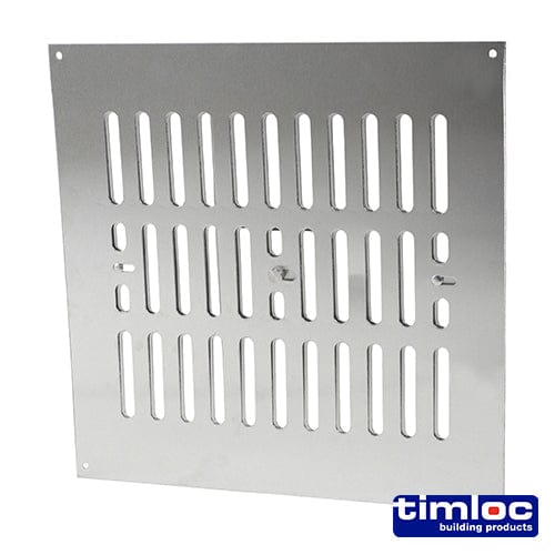 TIMCO Building Hardware & Site Protection 242 x 242 Timloc Hit and Miss Louvre Vent Aluminium