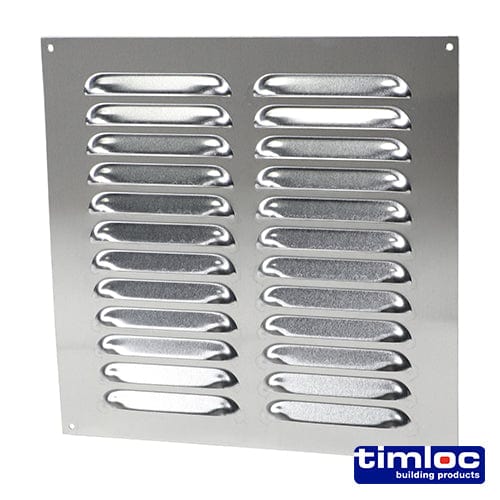 TIMCO Building Hardware & Site Protection 242 x 242 Timloc Louvre Grille Vent Aluminium