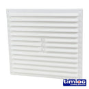 TIMCO Building Hardware & Site Protection 242 x 242 Timloc Louvre Grille Vent Flyscreen White