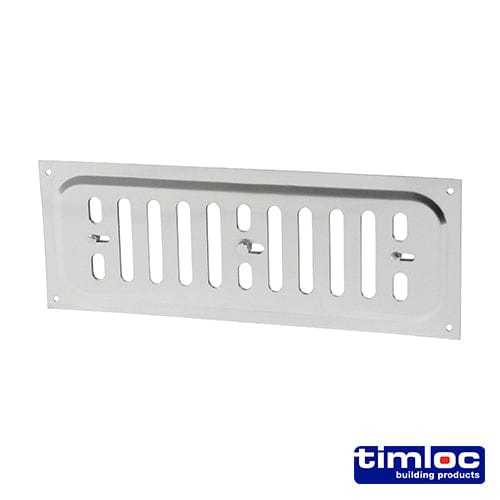 TIMCO Building Hardware & Site Protection 242 x 89 Timloc Hit and Miss Louvre Vent Aluminium