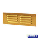 TIMCO Building Hardware & Site Protection 242 x 89 Timloc Louvre Grille Vent Brass Anodised