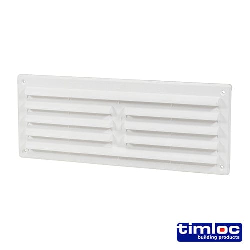TIMCO Building Hardware & Site Protection 242 x 89 Timloc Louvre Grille Vent White