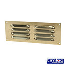 TIMCO Building Hardware & Site Protection 242 x 89mm Timloc Louvre Grille Vent Polished Brass