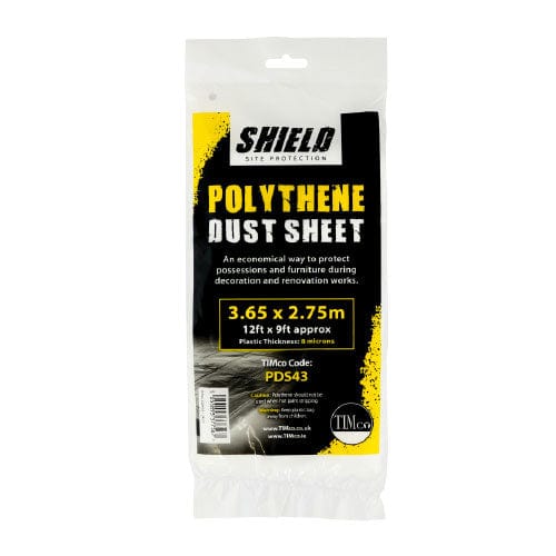 Timco Polythene Dust Sheet - Pack Qty - 1 Ea