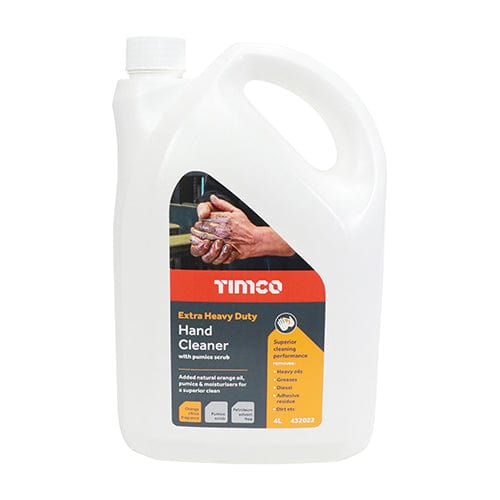 TIMCO Building Hardware & Site Protection 4L TIMCO Extra Heavy Duty Hand Cleaner Hand Pumice Scrub Orange