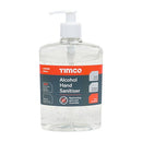TIMCO Building Hardware & Site Protection TIMCO Alcohol Hand Sanitiser Gel Pump Bottle Kills 99.99% of Bacteria Moisturising Medical Grade Antibacterial - 500ml