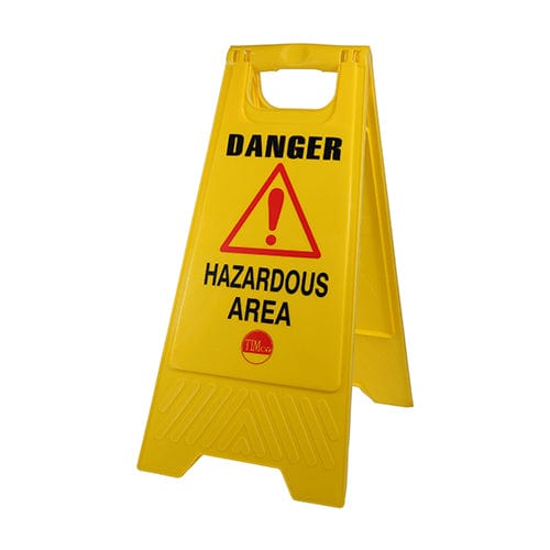 TIMCO Building Hardware & Site Protection TIMCO Danger Hazardous Area A-Frame Safety Sign  - 610 x 300 x 30