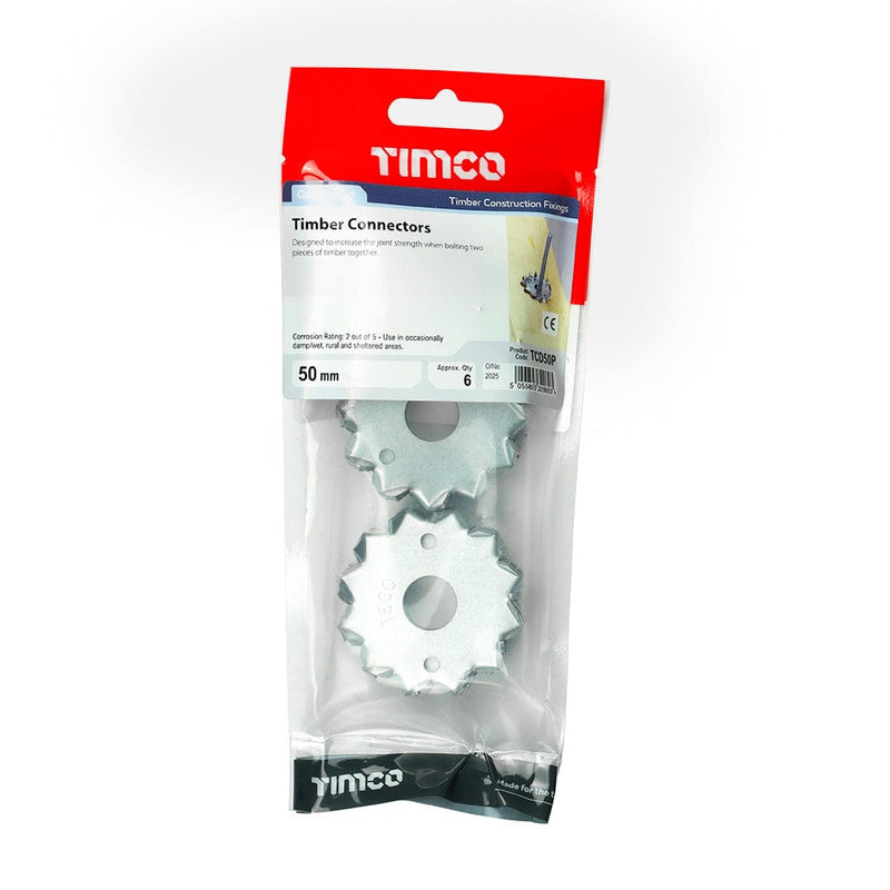 TIMCO Building Hardware & Site Protection TIMCO Double Sided Timber Connectors Galvanised