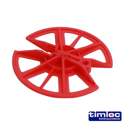 TIMCO Building Hardware & Site Protection TIMCO Insulation Retaining Discs Red - 80mm Dia