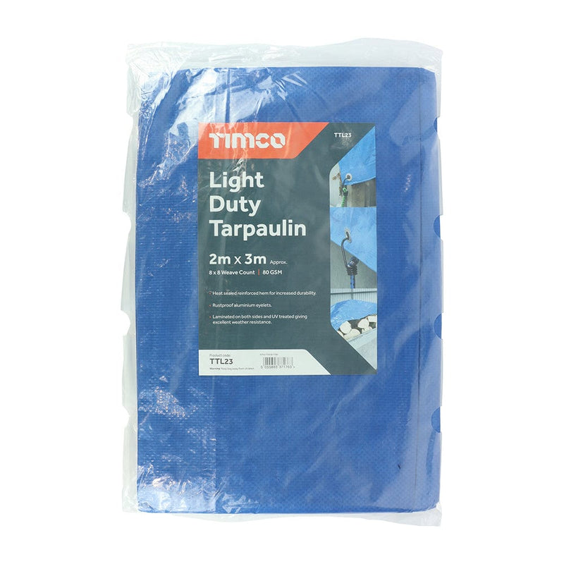TIMCO Building Hardware & Site Protection TIMCO Light Duty Tarpaulin Blue