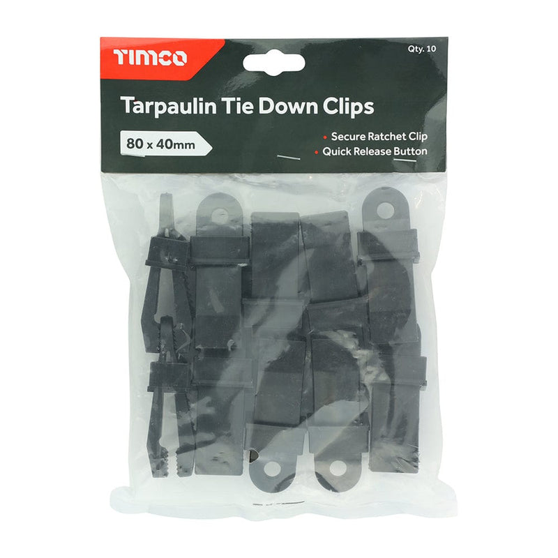 TIMCO Building Hardware & Site Protection TIMCO Tarpaulin Tie Down Clips for Trailer Boat Cover Groundsheet Camping Cover Mat