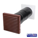 TIMCO Building Hardware & Site Protection Timloc AeroCore Through-Wall Vent Set with Baffle Brown - 127 x 350 (dia x length)