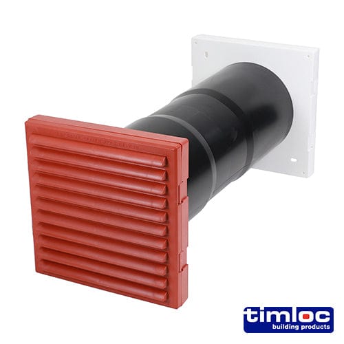 TIMCO Building Hardware & Site Protection Timloc AeroCore Through-Wall Vent Set with Baffle Terracotta - 127 x 350 (dia x length)