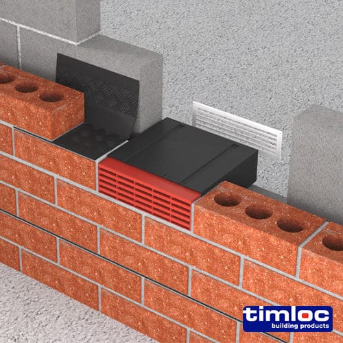 TIMCO Building Hardware & Site Protection Timloc Airbrick Plastic Terracotta - 215 x 69 x 60mm
