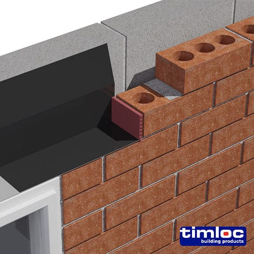 TIMCO Building Hardware & Site Protection Timloc Cavity Wall Weep Vent Terracotta - 65 x 10 x 100mm