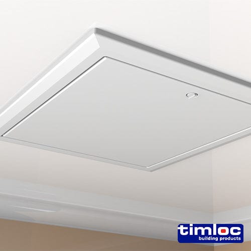 TIMCO Building Hardware & Site Protection Timloc Loft Access Door Hinged White - 562 x 662mm