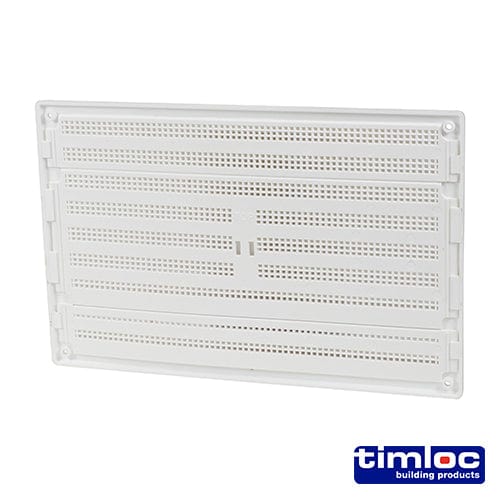 TIMCO Building Hardware & Site Protection Timloc Louvre Grille Vent Flyscreen White