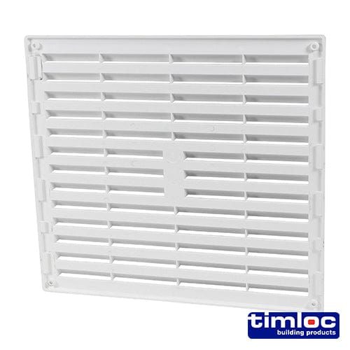 TIMCO Building Hardware & Site Protection Timloc Louvre Grille Vent White