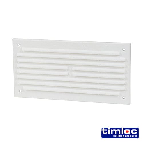 TIMCO Building Hardware & Site Protection Timloc Louvre Mini Vent Flyscreen White - 165 x 89mm