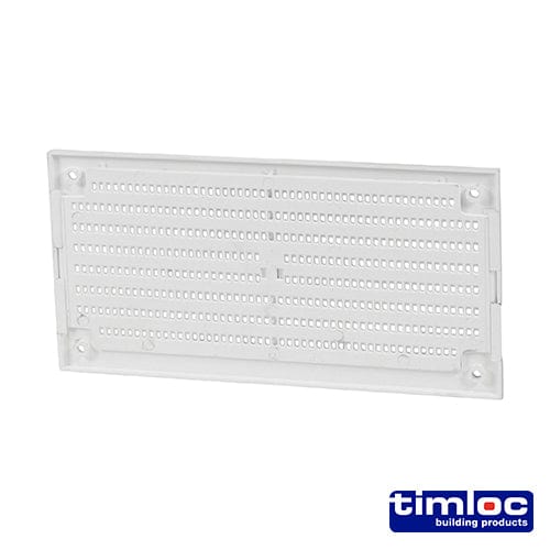 TIMCO Building Hardware & Site Protection Timloc Louvre Mini Vent Flyscreen White - 165 x 89mm