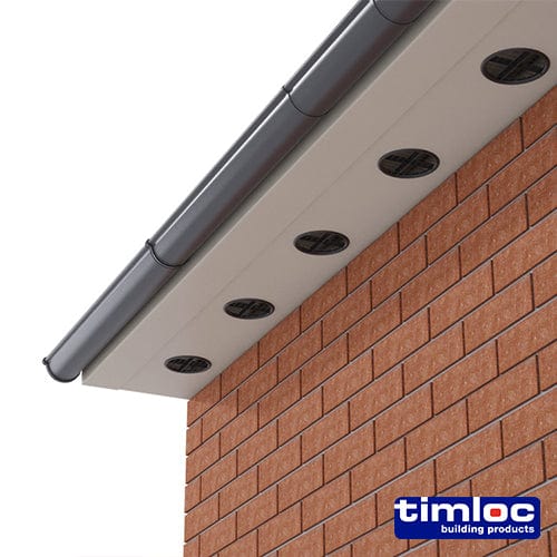 TIMCO Building Hardware & Site Protection Timloc Push-in Soffit Vent Black -  70.0