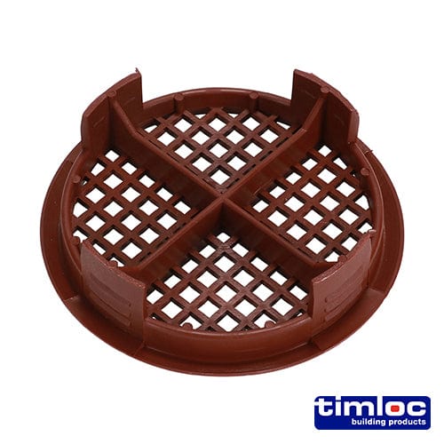 TIMCO Building Hardware & Site Protection Timloc Push-in Soffit Vent Brown -  70.0