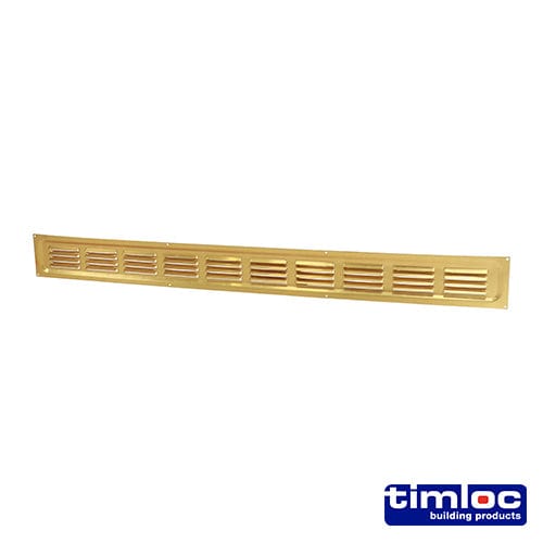 TIMCO Building Hardware & Site Protection Timloc Return Air Grille Brass Anodised - 648 x 60mm