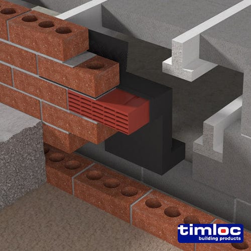 TIMCO Building Hardware & Site Protection Timloc Telescopic Underfloor Vent 5 to 7 Course - 5 to 7 course