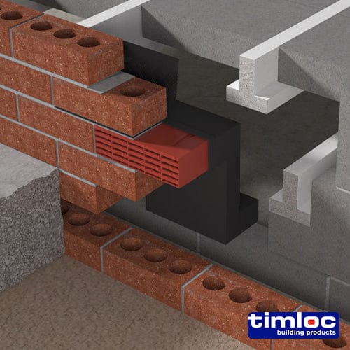 TIMCO Building Hardware & Site Protection Timloc Underfloor Vent Horizontal Front Extension  - + 115mm