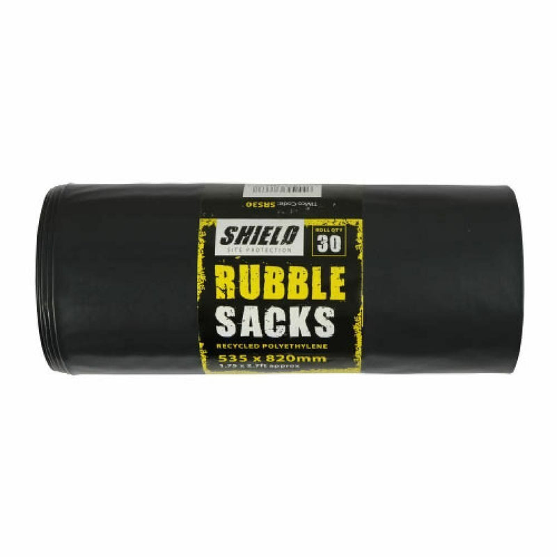 TIMCO Business, Office & Industrial:Building Materials & Supplies:Other Building Materials ROLLS OF 30 EXTRA LARGE BLACK BUILDERS RUBBLE WASTE SACKS BAGS HEAVY DUTY