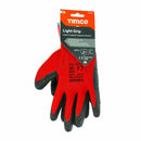 TIMCO Business, Office & Industrial:Facility Maintenance & Safety:Personal Protective Equipment (PPE):Work Gloves TIMCo Light Grip Gloves Crinkle Latex Coated Polyester Breathable Size M L XL