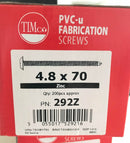 TIMco Business, Office & Industrial:Fasteners & Hardware:Other Fasteners & Hardware 200 PACK OF 4.8 x 70mm BAYPOLE WAFER HEAD SELF DRILLING SCREW BAY WINDOW uPVC