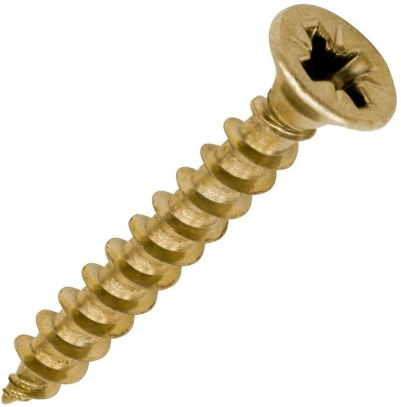 Timco Business, Office & Industrial:Fasteners & Hardware:Screws & Bolts 200 x CHIPBOARD SCREWS POZI COUNTERSUNK YELLOW ZINC WOOD SCREW 3mm 4mm 5mm 6mm