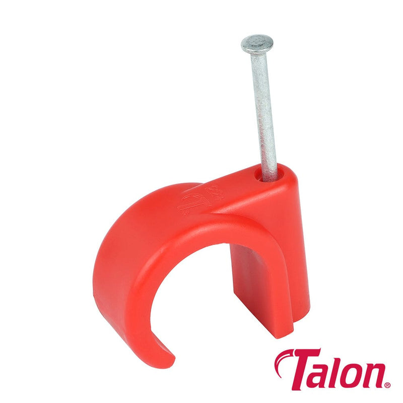 TIMCO Fasteners & Fixings 22mm / 100 Talon Nail In Pipe Clips Red