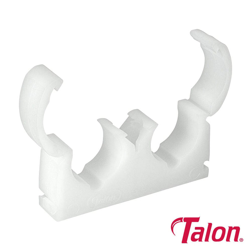 TIMCO Fasteners & Fixings 22mm Talon Double Hinged Pipe Clips White