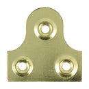 TIMCO Fasteners & Fixings 32mm TIMCO Mirror Plates Plain Electro Brass